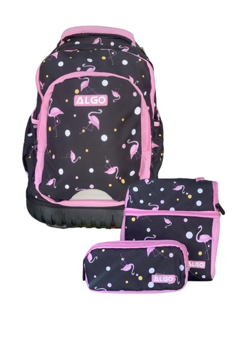 Cartable trolley 3 pièces 17" flamenco negro algo