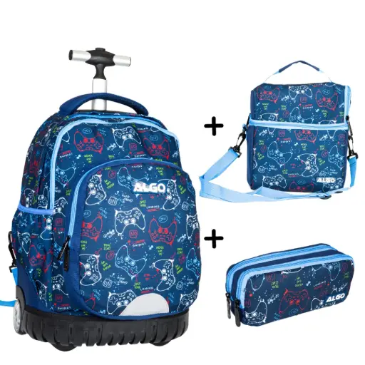 Cartable trolley 3 pièces 17" gaming algo