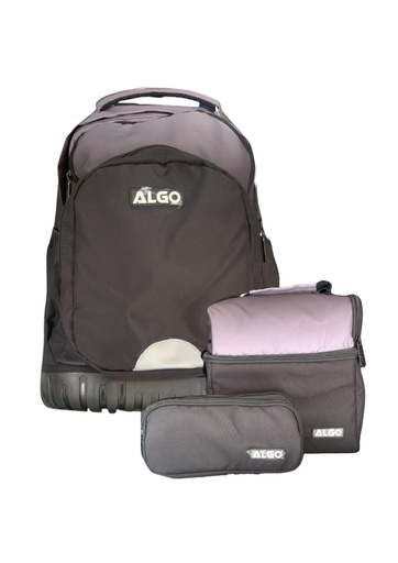 Cartable trolley 3 pièces 17" black jet algo