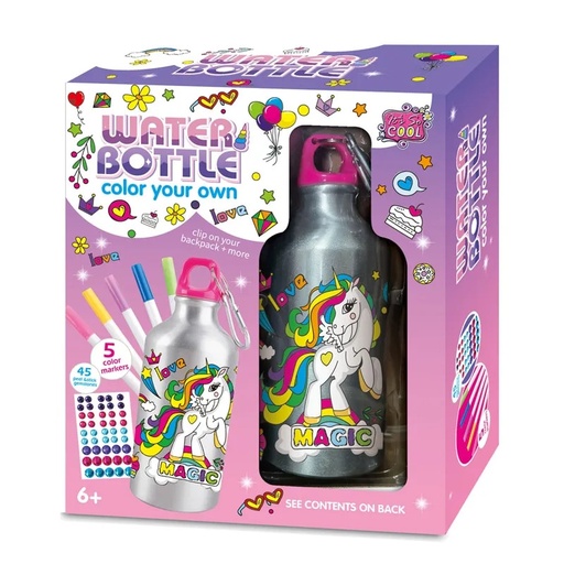 Color your own water bottle "Unicorne"