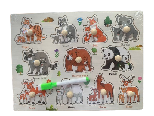 Puzzle animaux en anglais