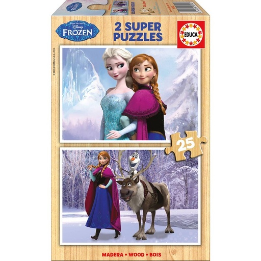 Puzzle en Bois - EDUCA - Reine Des Neiges - 2x25 Pièces