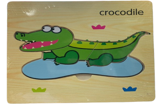 Puzzle crocodile bois