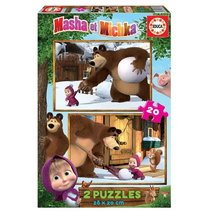 PUZZLE 2 X20 PIECES MASHA ET MICHKA
