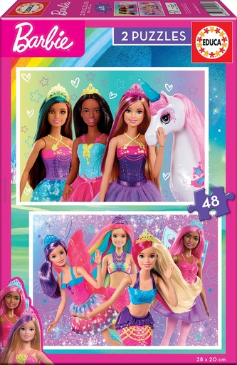 Puzzle Barbie 2×48 Pieces