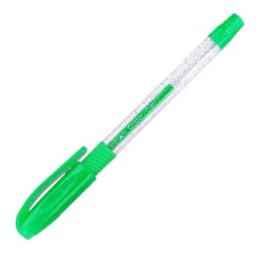 Stylo gel glitter vert 1.0mm - Pensan 