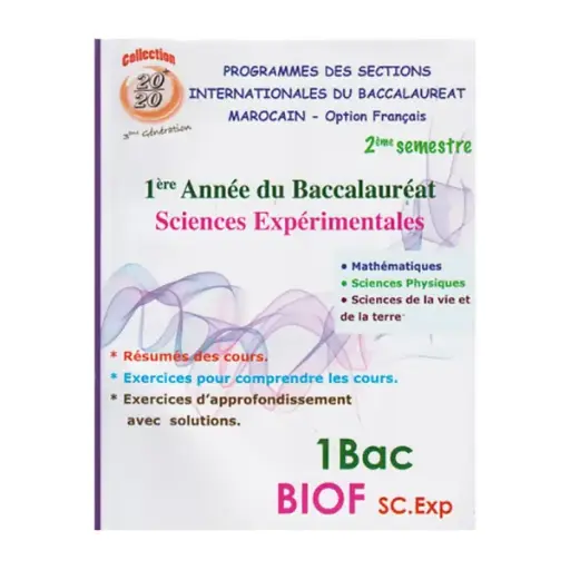COLLECTION 20/20 1ER BAC S.EX BIOF SEMESTRE 2 