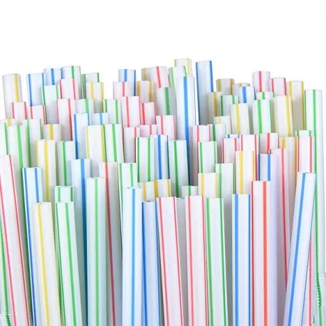 Ensemble de 100 Pailles En Plastique Jetable - Multicolore