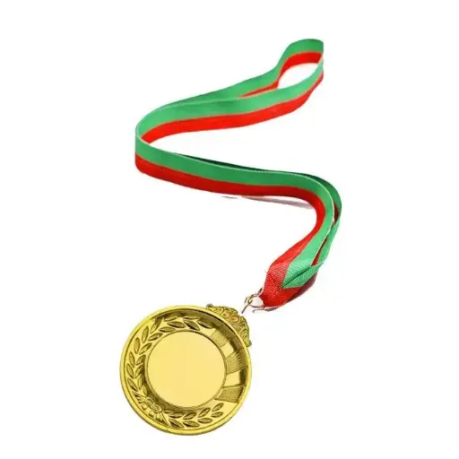 Médaille GOLDEN avec ruban aux couleurs du drapeau marocain 