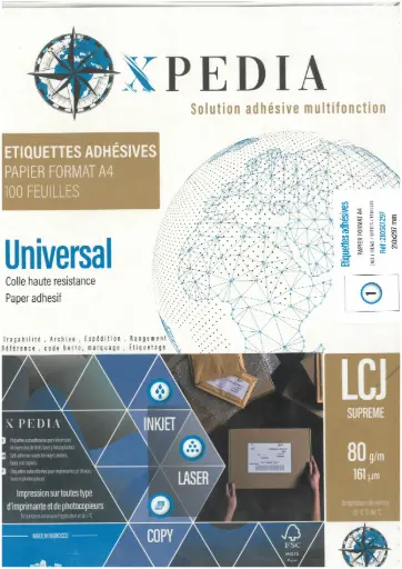 Papier adhésif A4 - XPEDIA paquet de 100pcs