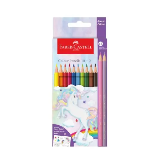 Set de 12 crayons de couleur Licorne