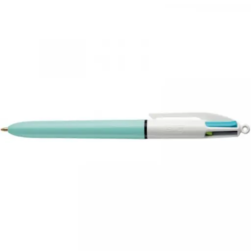 Stylo 4 couleurs BIC Fun light bleu 