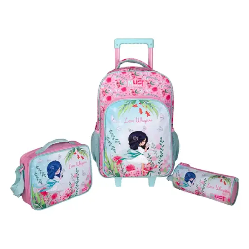 Cartable trolley 3 pièces LOVE Must