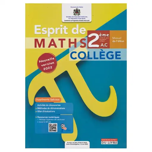 Esprit De Maths Collège 2Ac Manuel