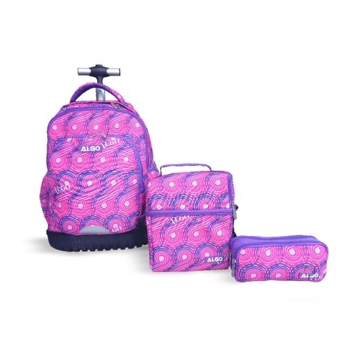 Cartable Trolley 3 Piece Rose - ALGO