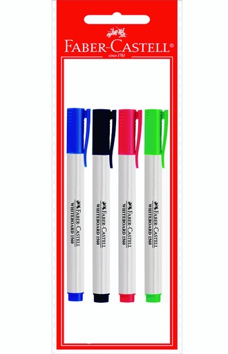 Blister 4 Marqueurs Tableau Noir - Faber Castell