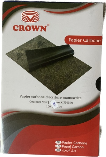 Papier Carbone Crown Noir 100F