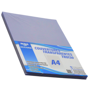 Couverture transparent PVC A4 Accord
