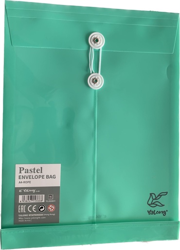 Enveloppe plastique pastel yalong