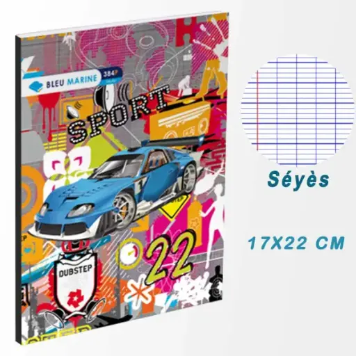 cahier broché 384P séyès 17*22 BM