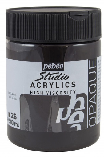 Acry stud 500ml N° 26 NOIR DE MARS Pebeo