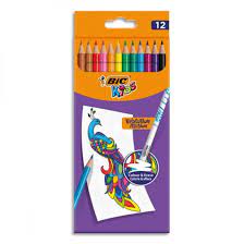 crayon de couleur bic illusion x12