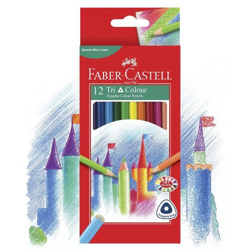 Crayon couleur de 12 long Faber castell