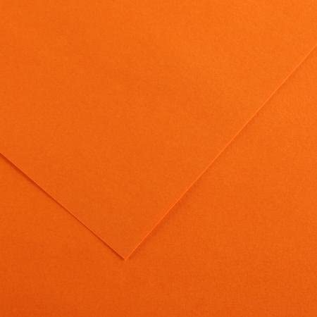 feuille de dessin orange 50x65 cm