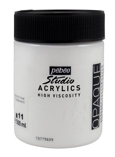 ACRYLIQUE FINE STUDIO 500ml N°11 BLANC DE TITANE - Pébéo
