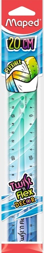 Règle en plastique incassable - 20 cm - Twist'n Flex - Maped