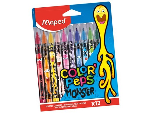 Feutres color´peps monster boite de 12 - MAPED