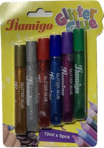 Blister de 6 tubes 10ml de colle brillante