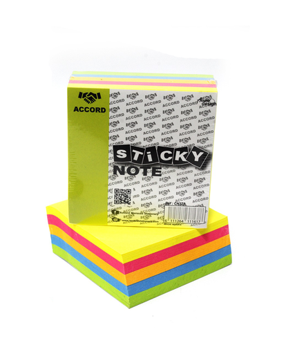 Post It 76*76 5 colors cube fluo