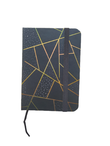 Bloc note A7 tendance doré multicolore
