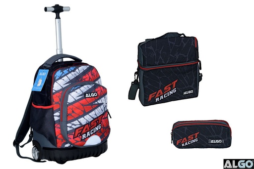 Cartable trolley 3 pièces 17" Racing - ALGO
