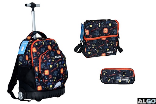Cartable trolley 3 pièces 17" Star - ALGO