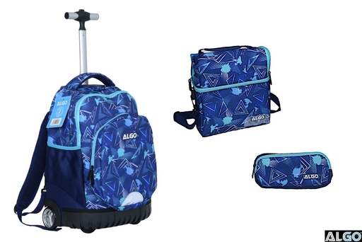 Cartable trolley 3 pièces 17" Ocean - ALGO