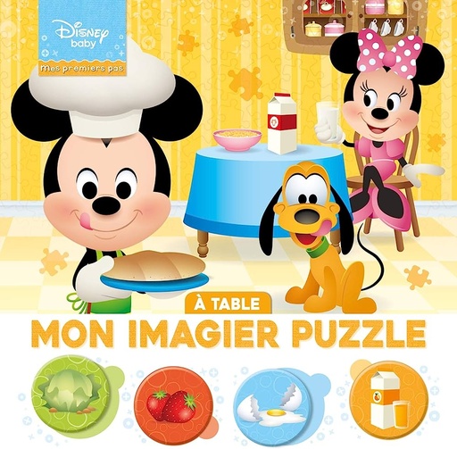 Mes Premiers Pas - Mon Imagier Puzzle - À table: 20 Pièces