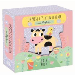 Oposites at bathtime on the farm