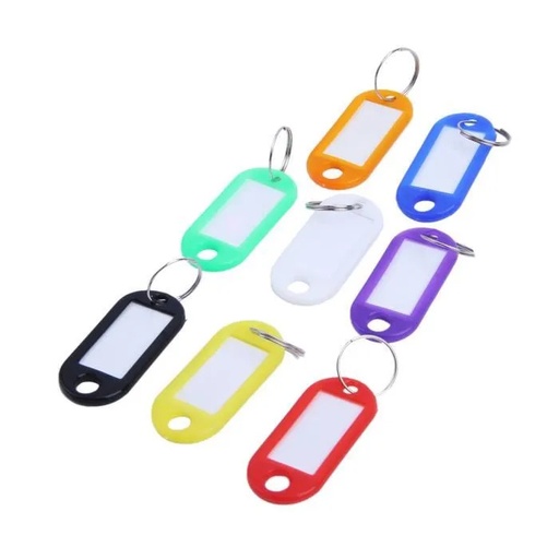 étiquettes D'Identification de Porte-Clés en Plastique Multicolores